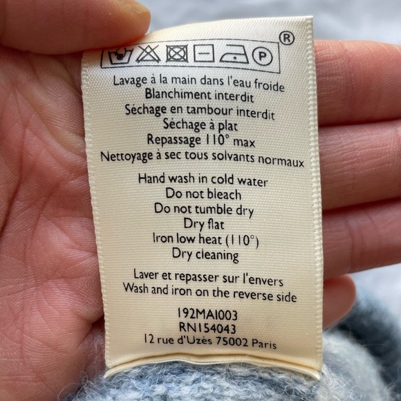 Becky Sweater Checkered Ecru / Vintage Blue XS - Picture 5 of 6